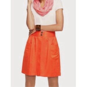 J Crew Dorrie Linen Blend A line Skirt